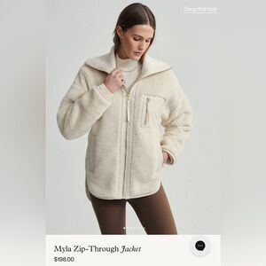 NWT Varley Myla Sherpa Zip Through Fleece Jacket – SOLD OUT Sandshell – Size S